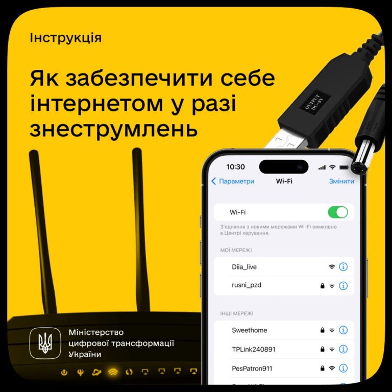 Як зробити інтернет стабільним під час блекаутів: покрокова інструкція
