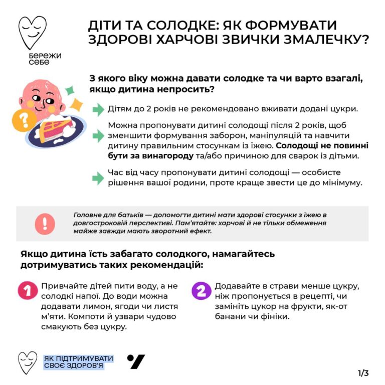 Діти та солодке: як формувати здорові харчові звички змалечку?