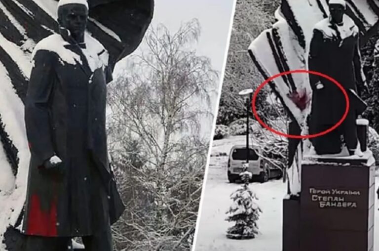 Засудили житомирянина, який облив фарбою пам’ятник Бандері