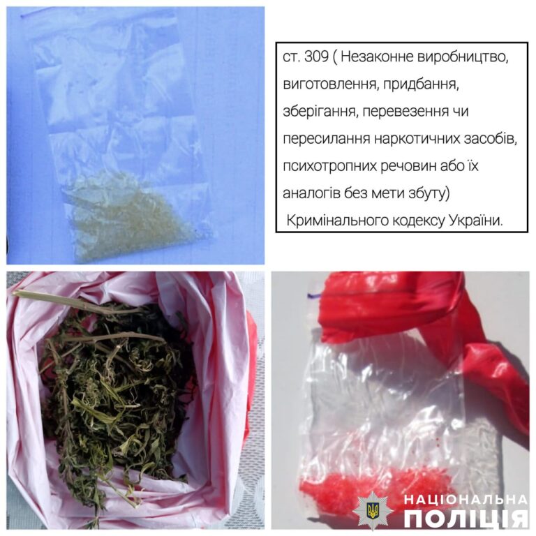 Поліцейські задокументували кілька фактів незаконного зберігання заборонених речовин у Бердичівському районі