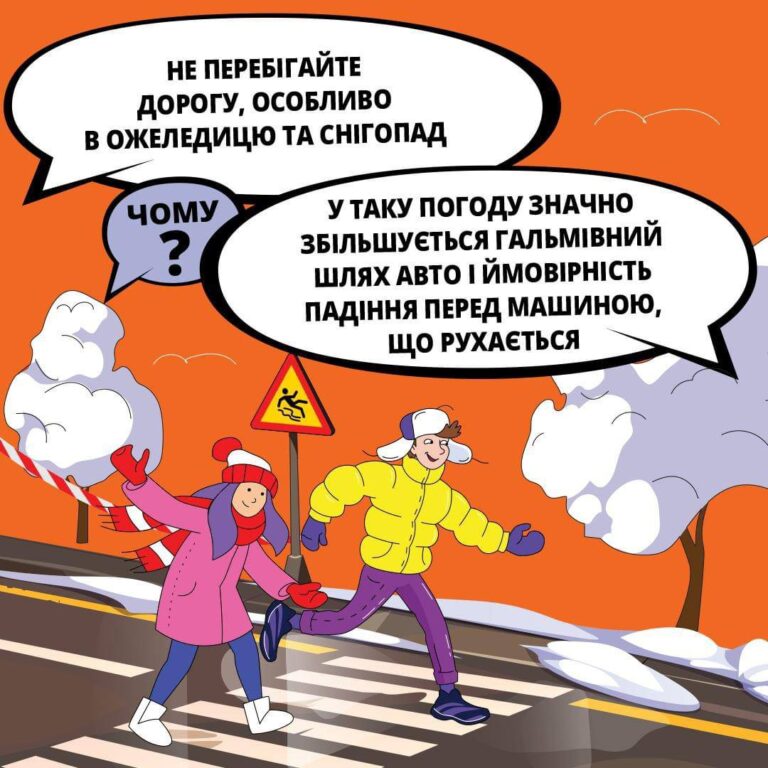 Взимку зростає статистика травмувань, і головна їхня причина — ожеледиця!