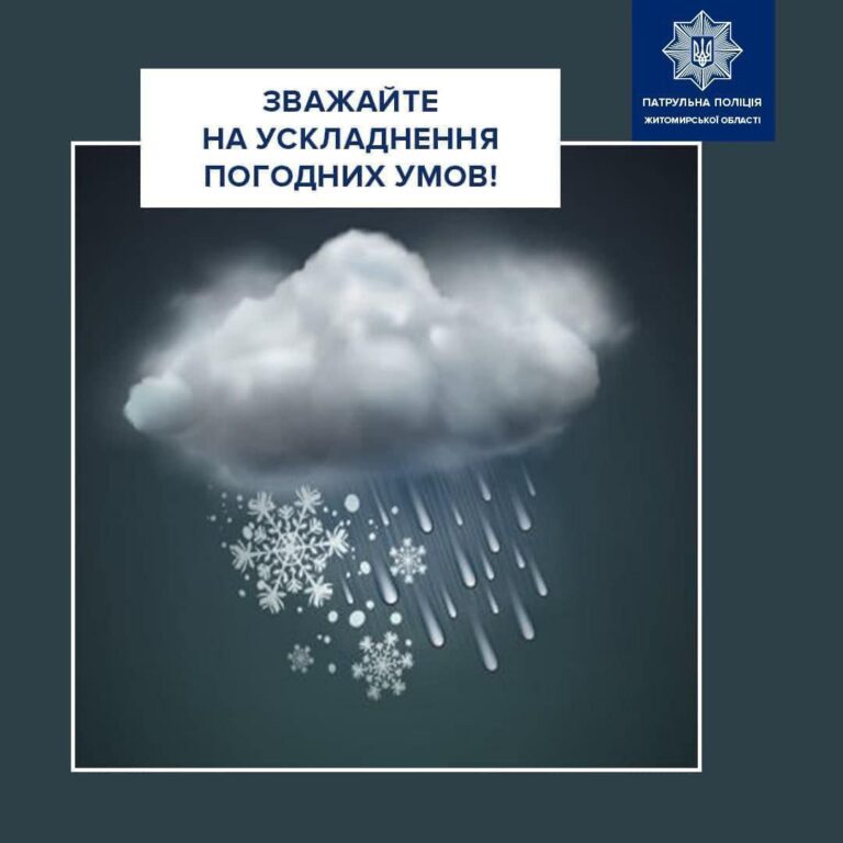 Наразі на Житомирщині прохолодно, йде невеликий дощ та синоптики прогнозують мокрий сніг