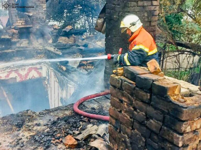 Вогнеборці загасили пожежу в деревʼяному житловому будинку на декількох господарів