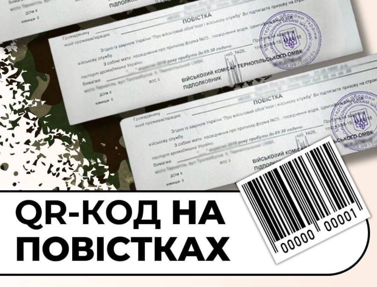 В Україні найближчим часом запровадять нові повістки з QR-кодом, їх уже тестують, — Міноборони