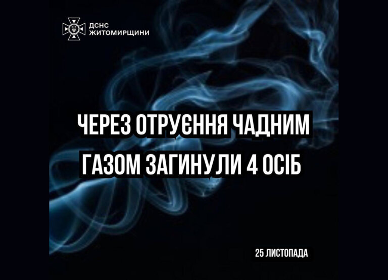 Коростенщина: через отруєння чадним газом загинули четверо людей