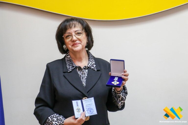 Світлану Ковтуненко нагородили відзнакою «За заслуги перед містом Житомиром II ступеня»