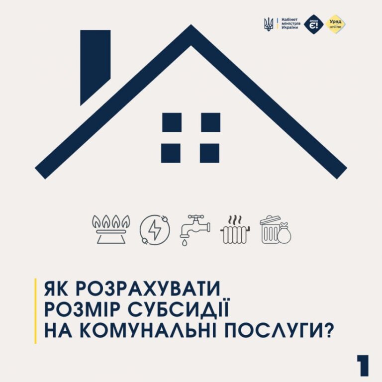 Як розрахувати розмір субсидії на комунальні послуги? ІНФОГРАФІКА