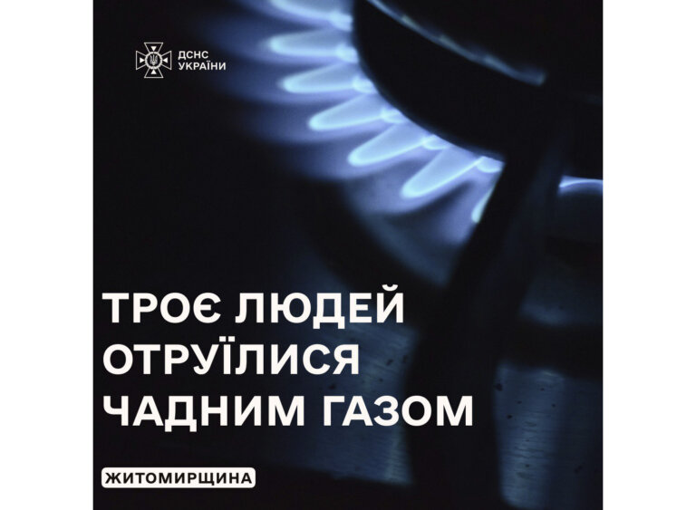 Троє людей отруїлися чадним газом на Житомирщині