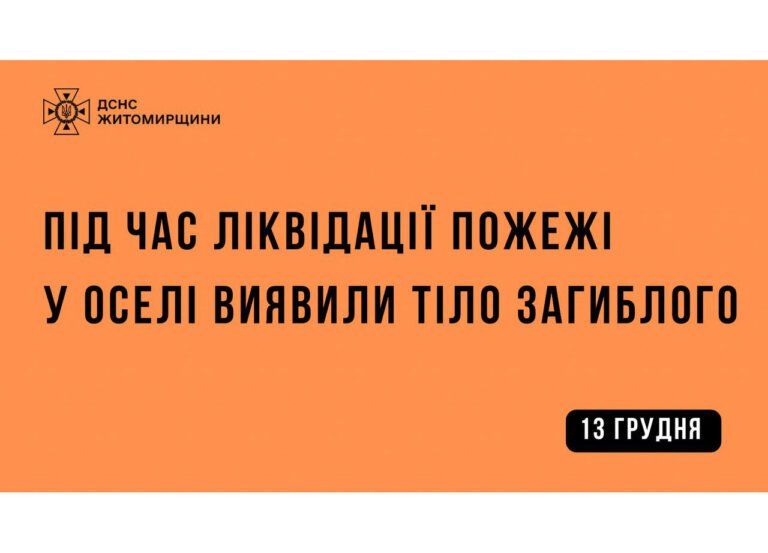Під час ліквідації пожежі в оселі виявили тіло загиблого