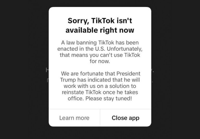 CNN: TikTok припинив роботу в США за кілька годин до заборони