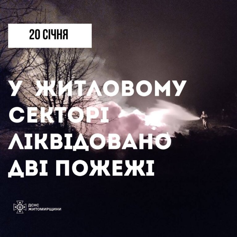 Вночі в м. Радомишль Житомирського району рятувальники залучалися на гасіння пожежі в житловому будинку