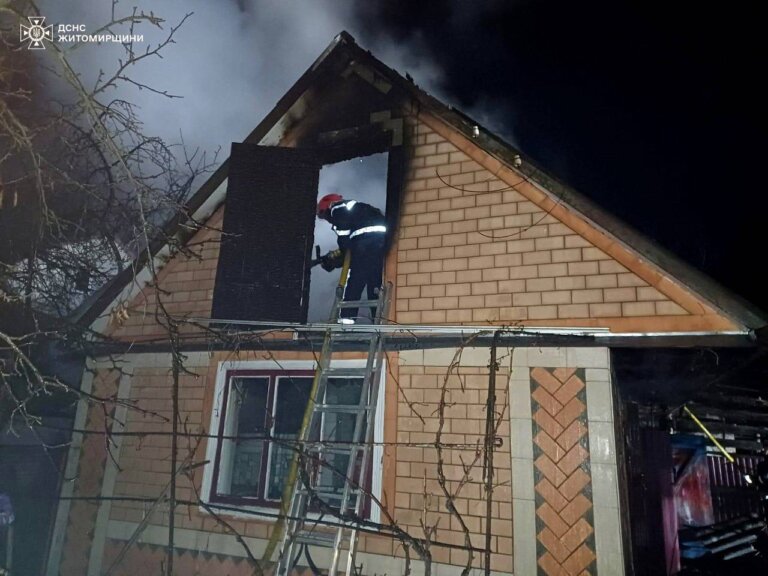 Сьогодні ввечері рятувальники залучалися на гасіння пожежі, що виникла у господарчій будівлі у м. Малин