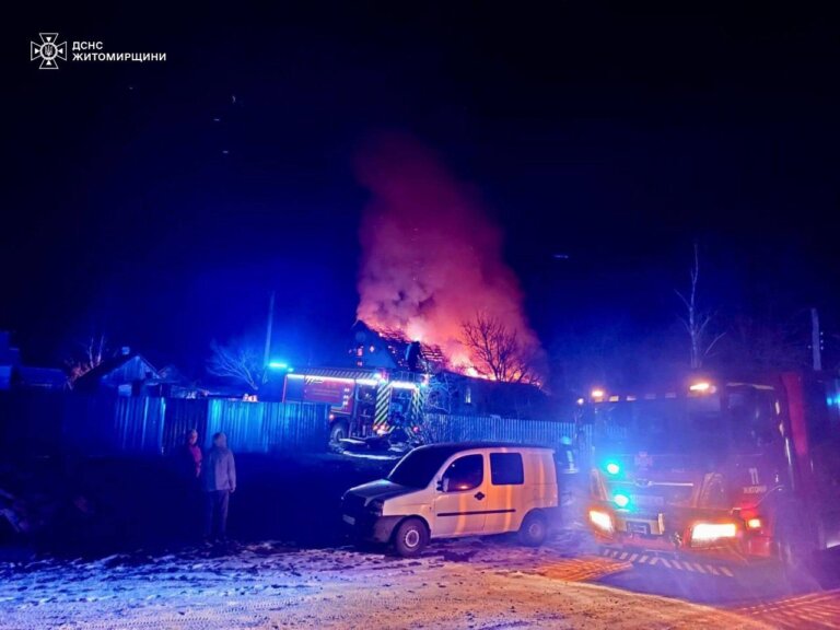 Житомирський район: на пожежі травмувалась людина