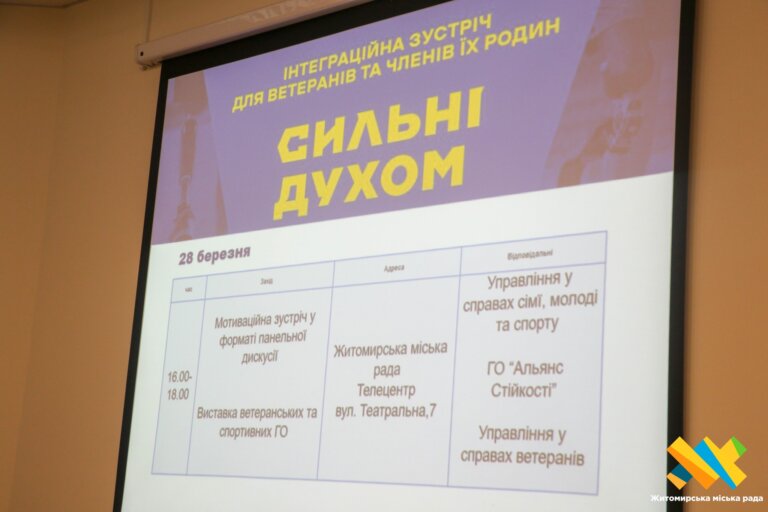 «Сильні духом»: у Житомирі ветерани, військові та молодь об’єднаються у спортивному ком’юніті