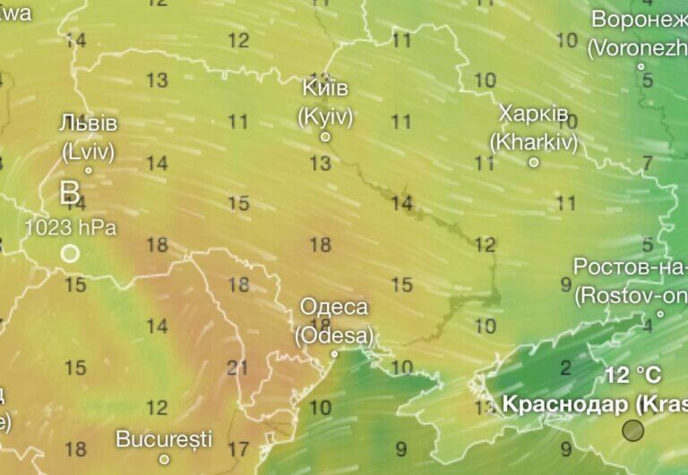 До +18°C прогнозують в Україні вже наступного тижня, — сервіс Ventusky