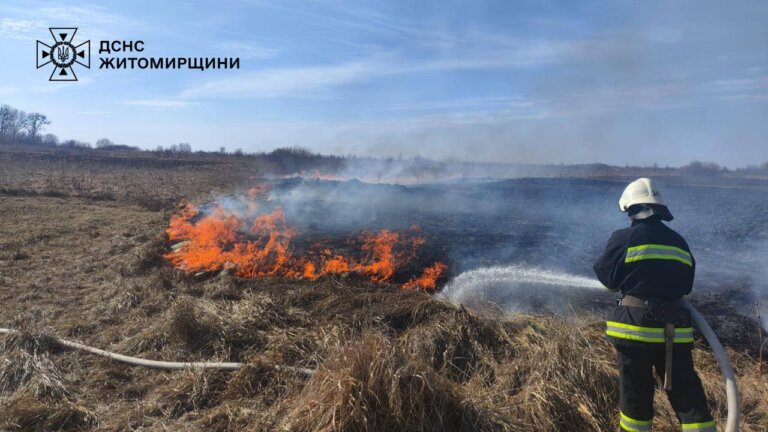 Двоє людей травмувалися: 115 пожеж сухостою та 2 займання торфу минулої доби сталися на території області