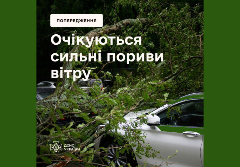 У Києві та інших регіонах України очікуються пориви вітру та опади