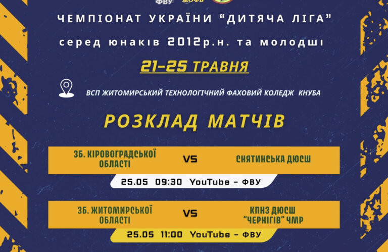 Фінал — у Житомирі! Волейбольні баталії “Дитяча Ліга”, серед юнаків 2012р.н!