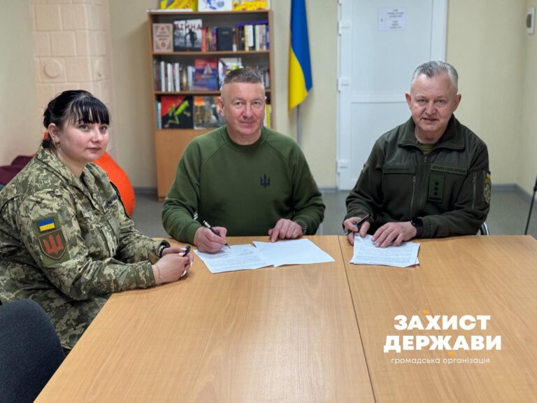 Житомирський осередок ГО «Захист Держави» підписав Меморандум про співпрацю з Житомирським військовим шпиталем