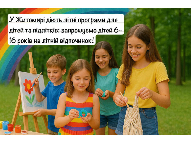 На літній період у Житомирі стартували різноманітні програми для дітей