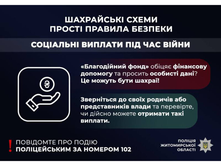 «Соціальна допомога» зі значними збитками: поліція застерігає від поширеної схеми шахрайства