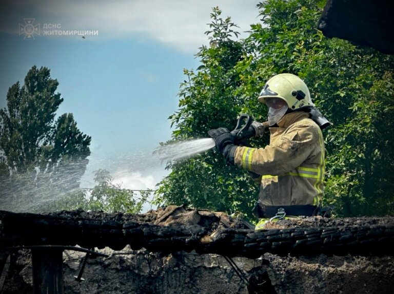 Пожежа в Житомирі: рятувальники ліквідували займання господарчої будівлі