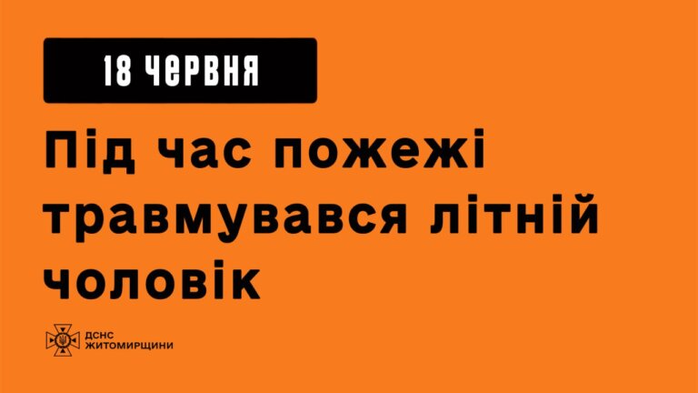 Під час пожежі у житловому будинку травмувався літній чоловік