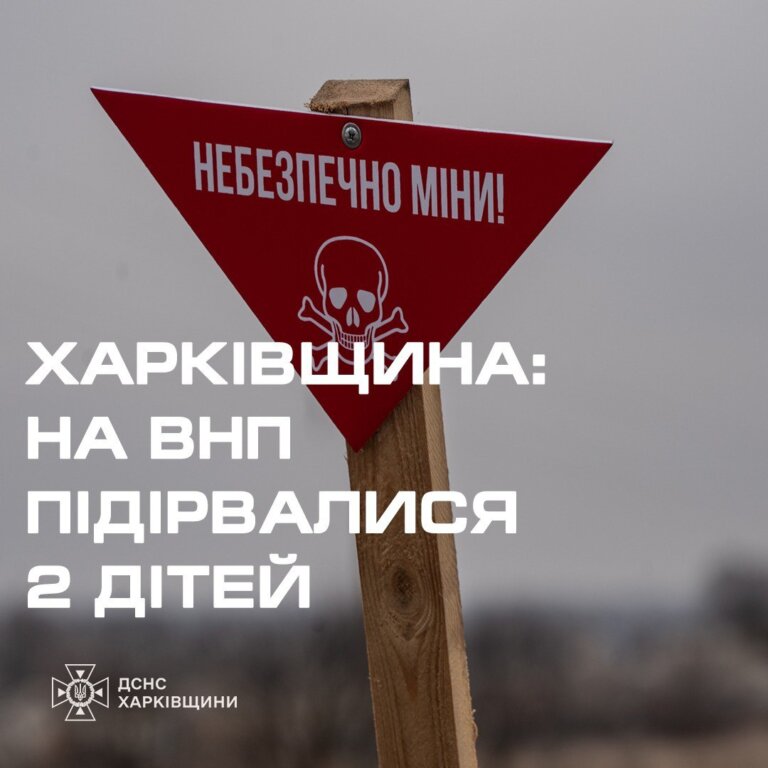 Харківщина. 2 дітей постраждали від вибуху невідомого предмета