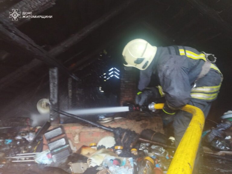 На Звягельщині рятувальники врятували оселю від знищення вогнем