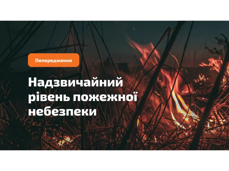 14 липня в Житомирській областях надзвичайний рівень пожежної небезпеки
