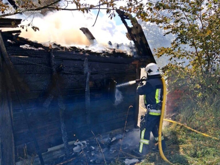 Сьогодні вдень рятувальники гасили пожежу в приватному господарстві у с. Іванопіль Ушомирської громади Коростенського району