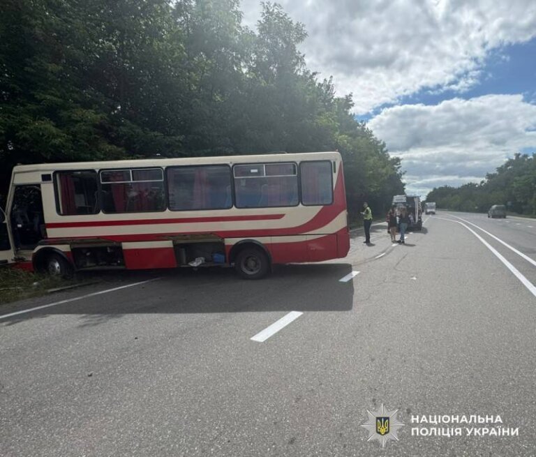 У Бердичівському районі поліція встановлює обставини ДТП із дев’ятьма постраждалими