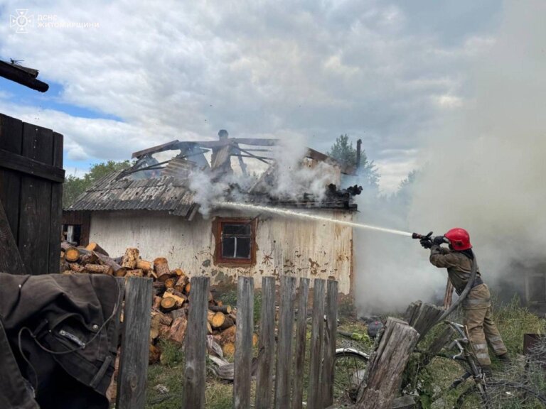 За добу рятувальники Житомрщини ліквідували дві масштабні пожежі