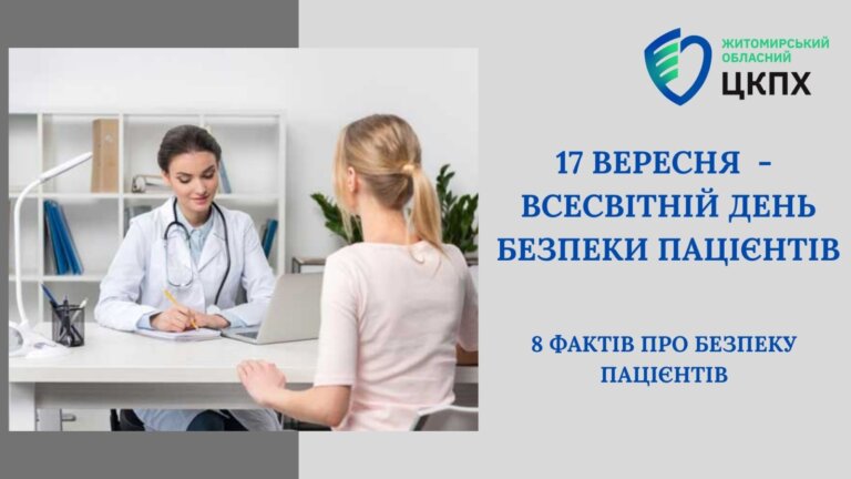 17 ВЕРЕСНЯ – ВСЕСВІТНІЙ ДЕНЬ БЕЗПЕКИ ПАЦІЄНТІВ