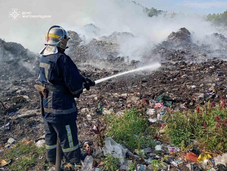 Учора рятувальники Житомирщини 8 разів залучалися до гасіння пожеж на відкритих територіях