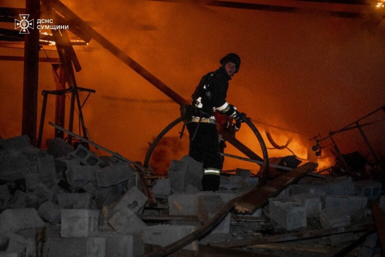 Сьогодні вночі, 14 жовтня, росія знову нанесла черговий удар по місту Суми