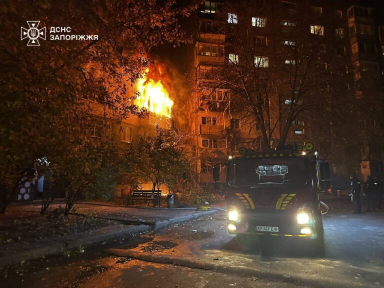 Запоріжжя: внаслідок російської нічної атаки травмовані 9 людей, кількість постраждалих уточнюється