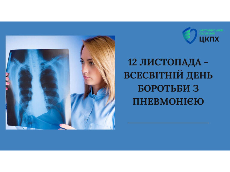 12 листопада – Всесвітній День боротьби з пневмонією