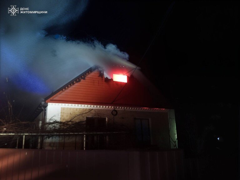 Сьогодні вночі рятувальники гасили пожежу в житловому будинку в с. Нова Борова Житомирського району