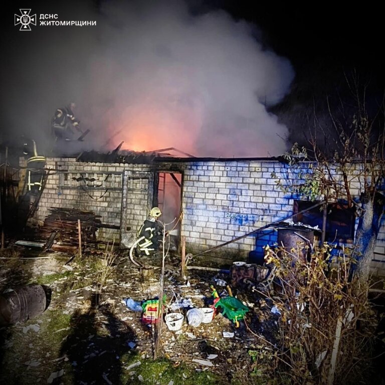 Рятувальники ліквідували пожежу в приватному гаражі у Житомирі