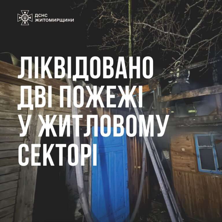 Упродовж доби рятувальники ліквідували 2 пожежі у житловому секторі