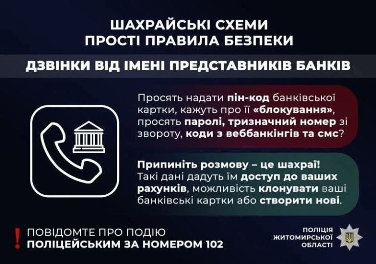 «Оновлення даних» за 182 тисячі гривень: бердичівські поліцейські розслідують шахрайство