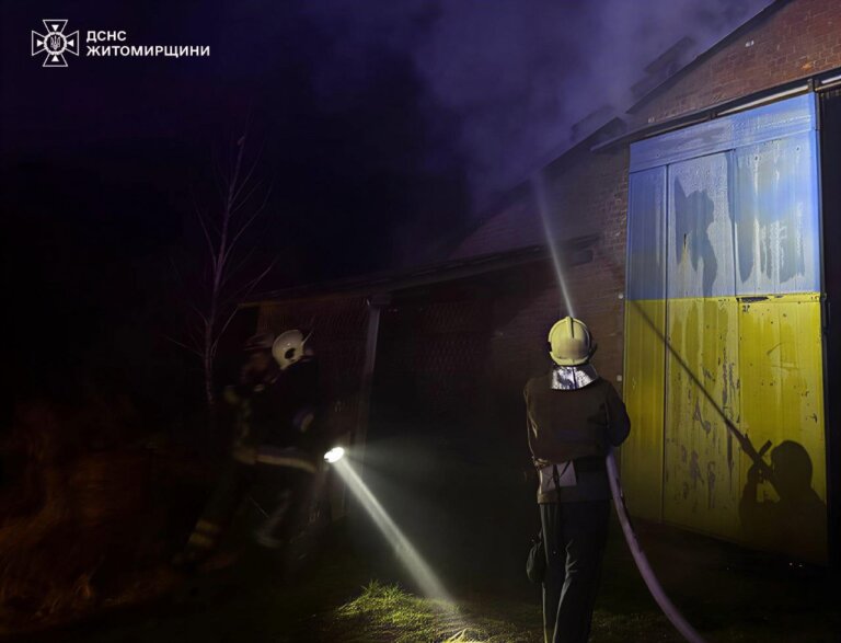 Вчора ввечері фахівці ДСНС приборкали пожежу в цеху з виробництва паливних брикетів у с. Вишевичі Житомирського району