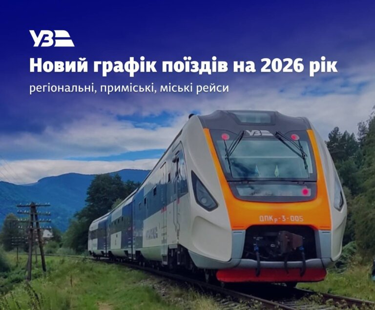 З 14 грудня Укрзалізниця вводить новий графік поїздів в тому числі для регіональних, приміських та міських рейсів