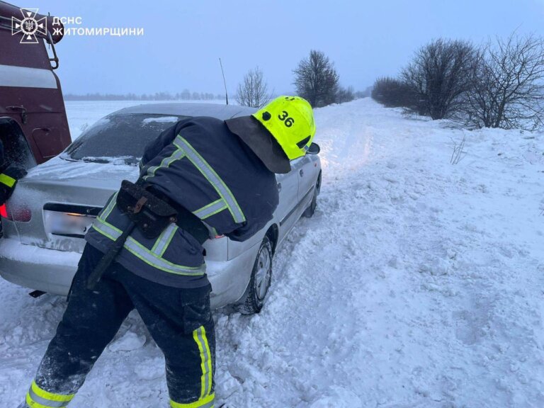 Упродовж доби рятувальники п’ять разів надавали допомогу водіям транспортних засобів, які потребували її через негоду