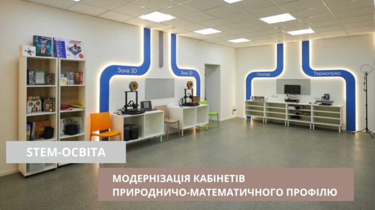 STEM-освіта: На Житомирщині модернізували понад 600 кабінетів природничо-математичного профілю