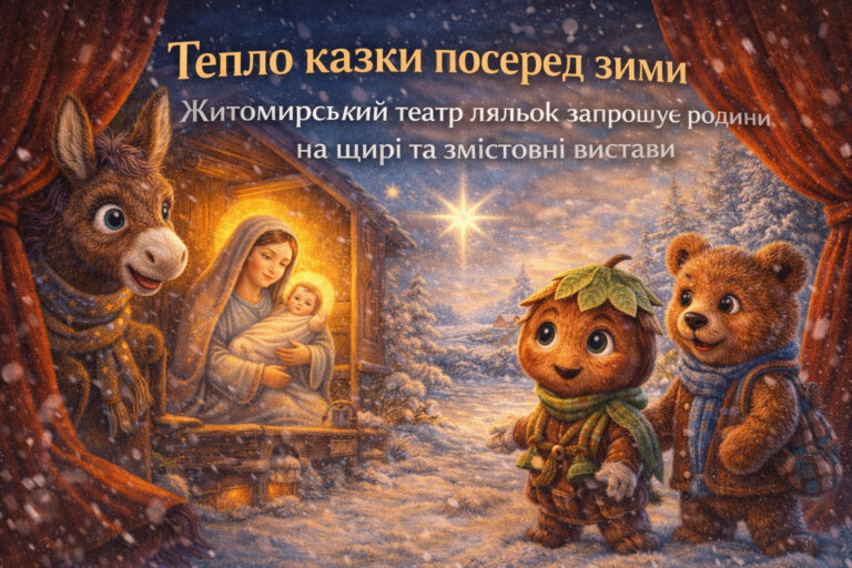 Тепло казки посеред зими: Житомирський театр ляльок запрошує на щирі та змістовні вистави