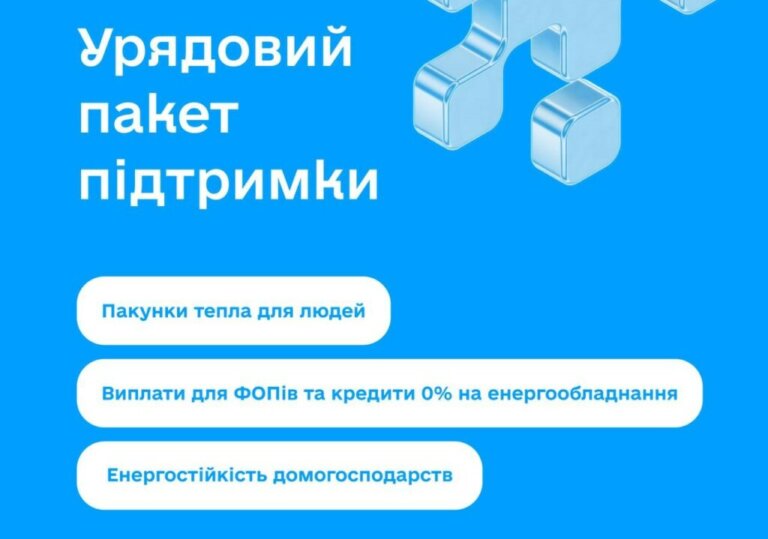 Урядовий пакет підтримки для фізичних та юридичних осіб під час морозів