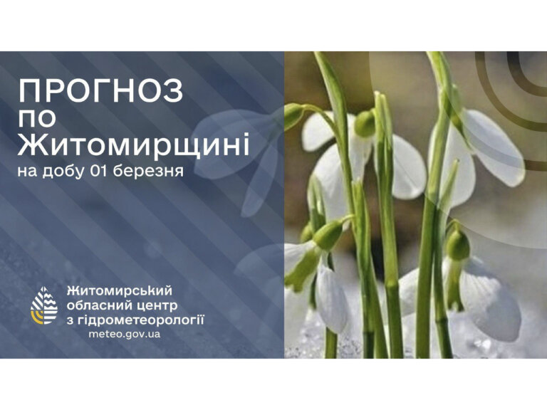Прогноз погоди на добу 01 березня