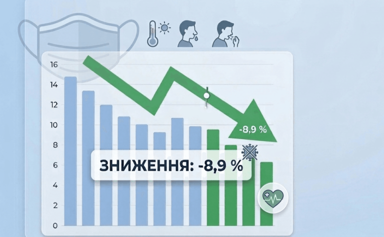 У Житомирській громаді на 8,9% знизився рівень захворюваності на ГРВІ
